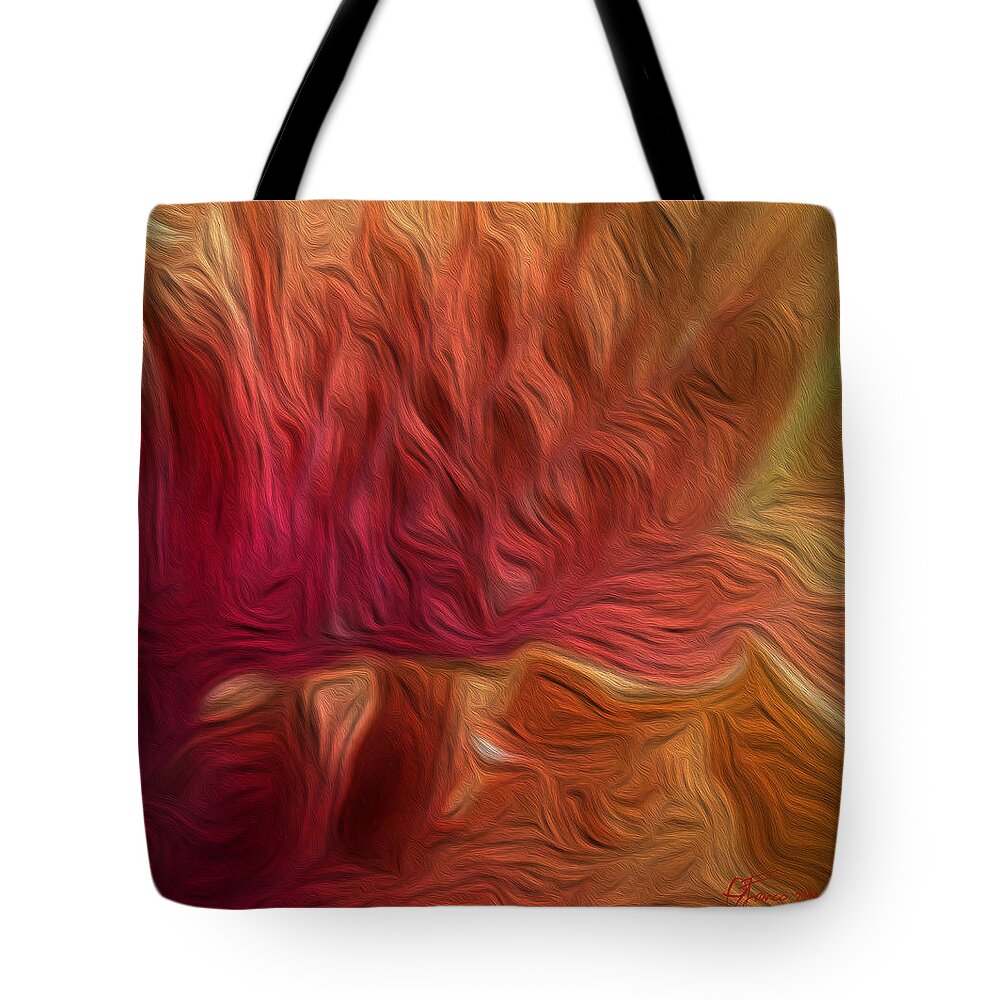 Acrylic Tote Bag featuring the painting Hibiscus Right Panel by Vincent Franco