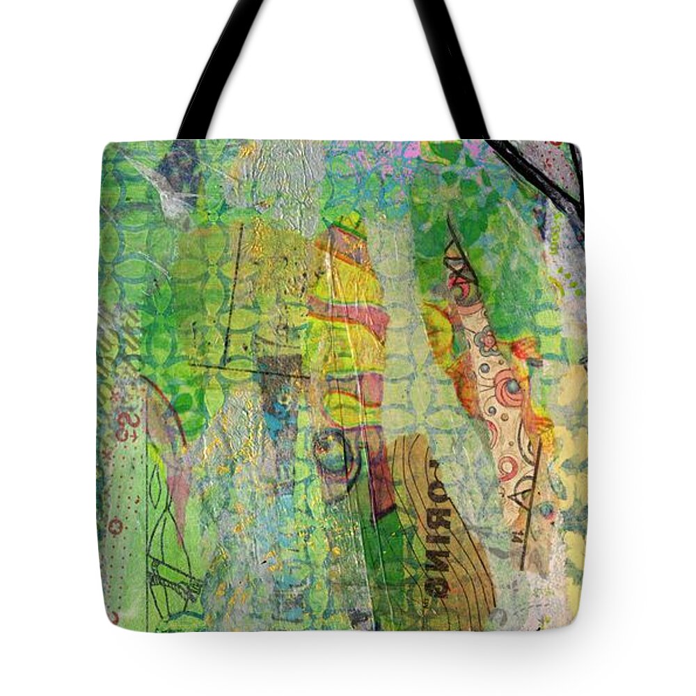 Tree Tote Bag featuring the painting Hidden Forests II by Shadia Derbyshire