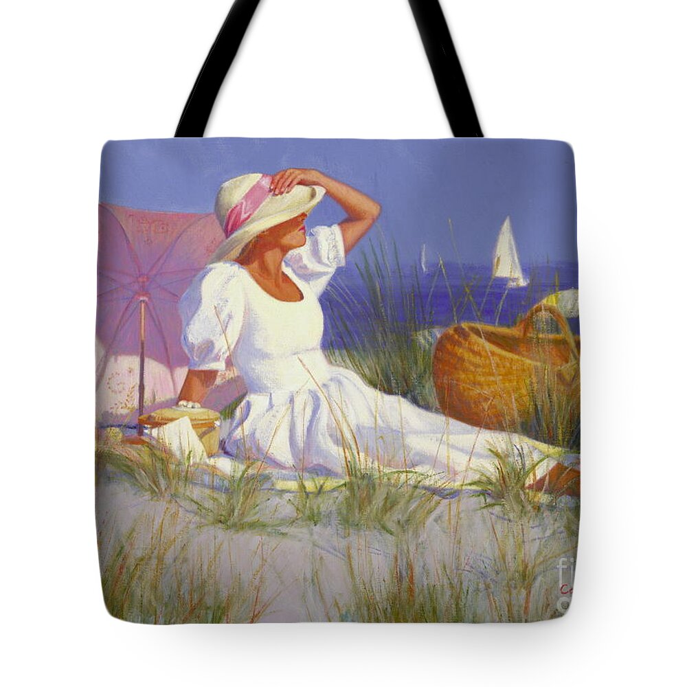 Impressionist Tote Bag featuring the painting High on a Dune by Candace Lovely