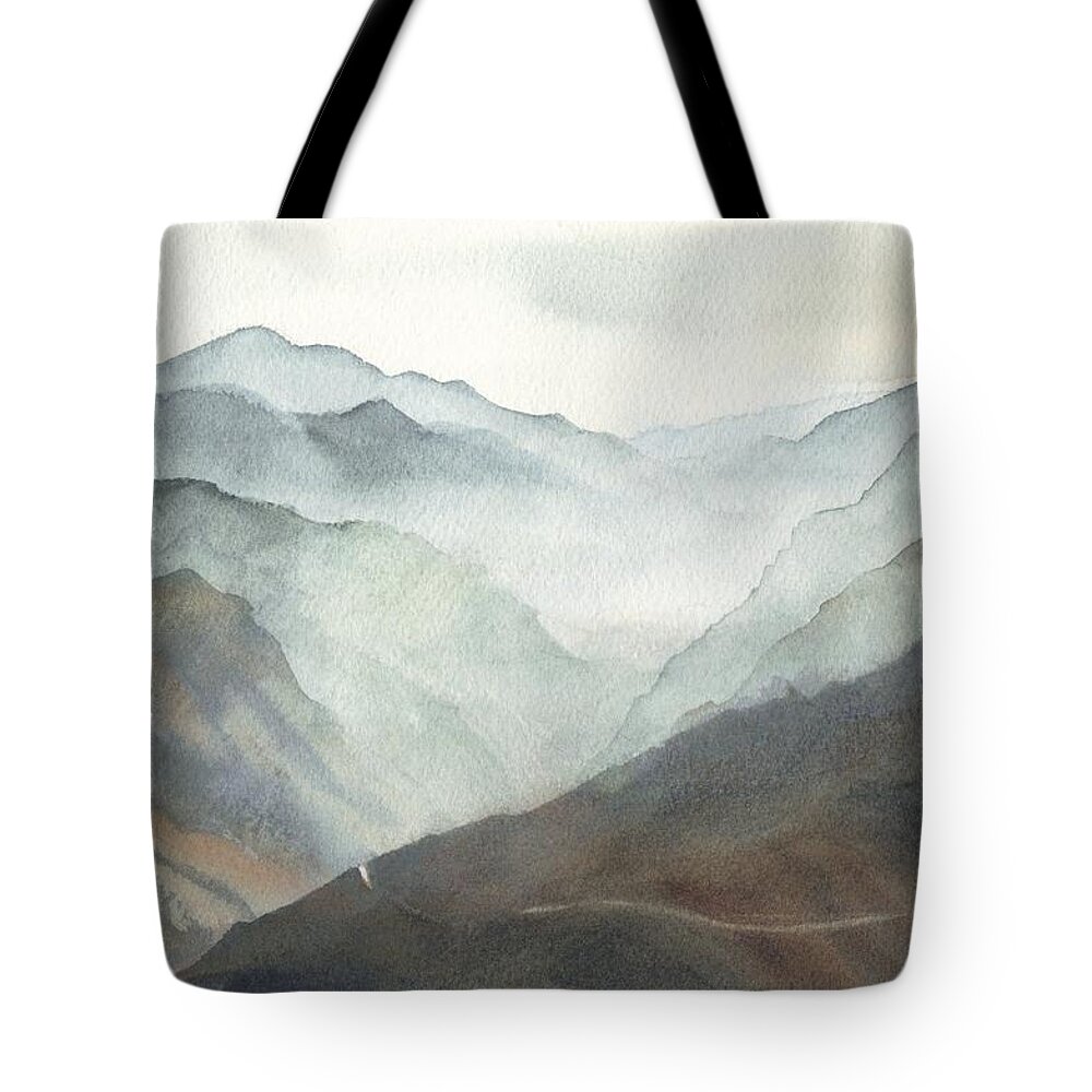 California Tote Bag featuring the painting High Sierras by Amanda Amend