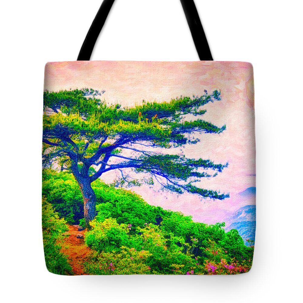 Highland Path Tote Bag featuring the painting Highland Path by MotionAge Designs