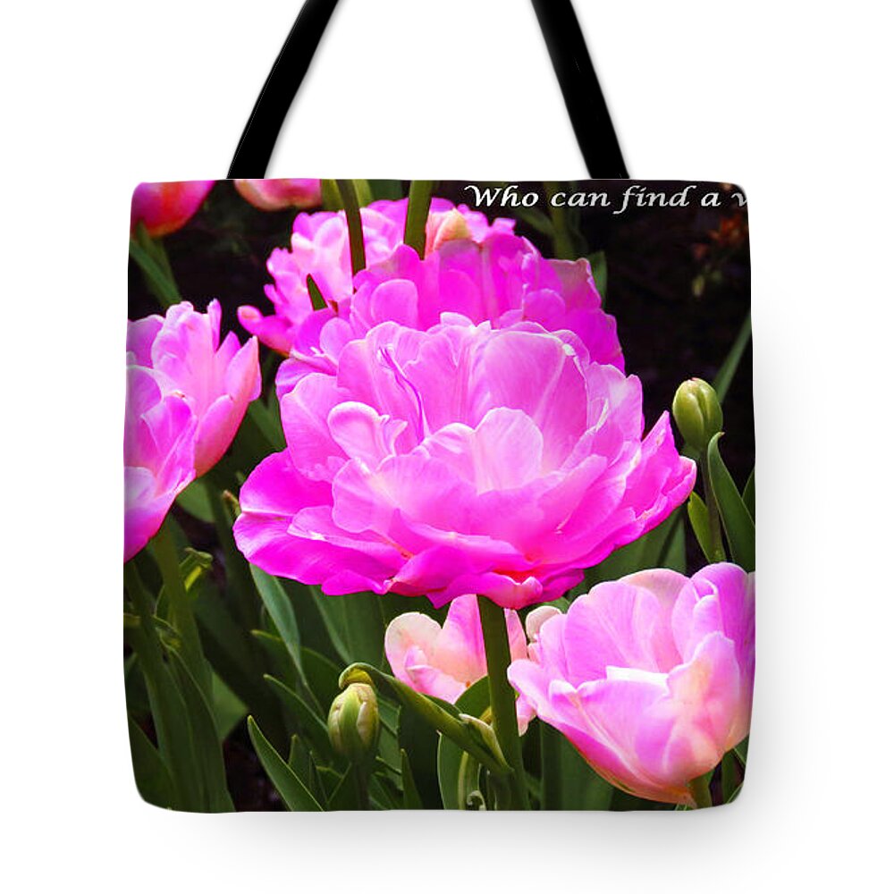Scripture Art Tote Bag featuring the photograph Highly Favored by Terry Wallace