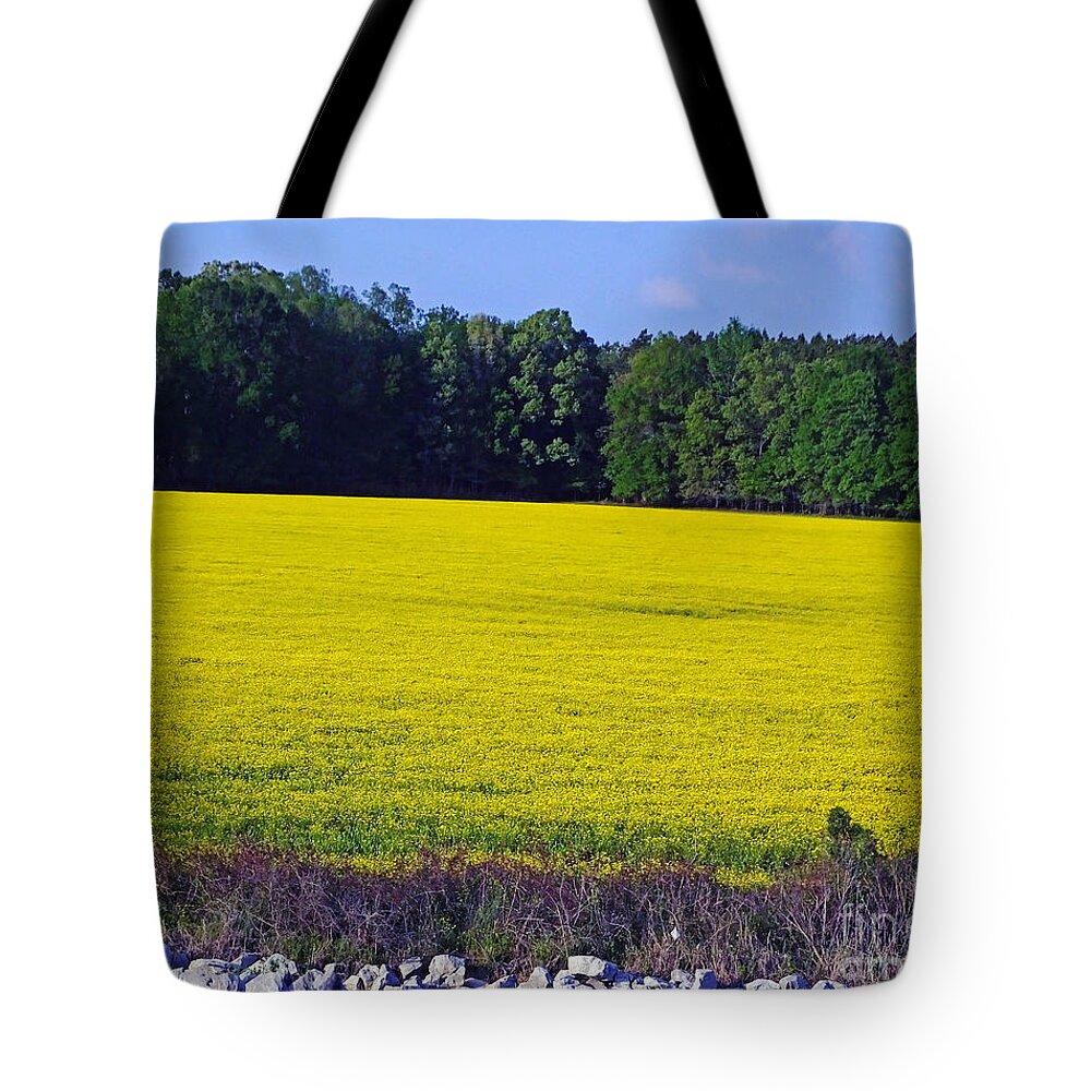 Spring Tote Bag featuring the digital art Highway 51 Mississippi Layered View by Lizi Beard-Ward