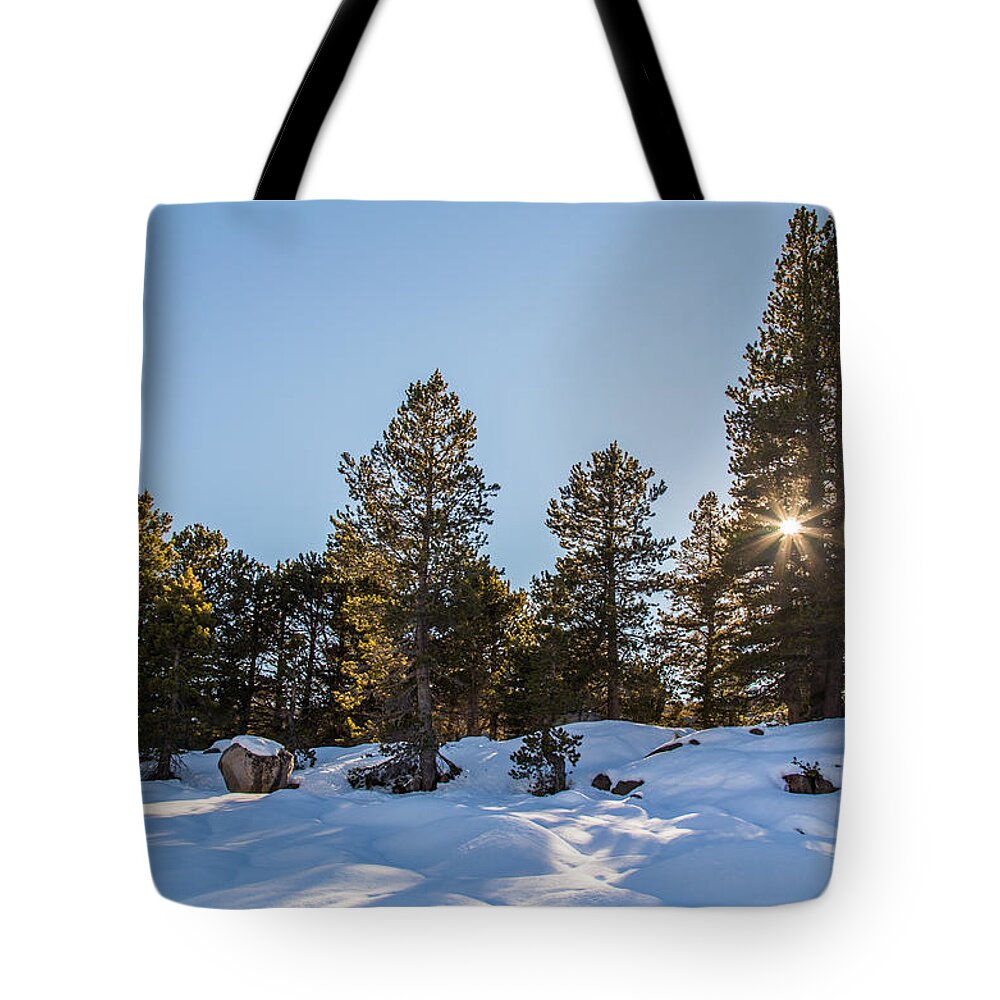 Landscape Tote Bag featuring the photograph Hiking in Snow Caples Lake by Marc Crumpler