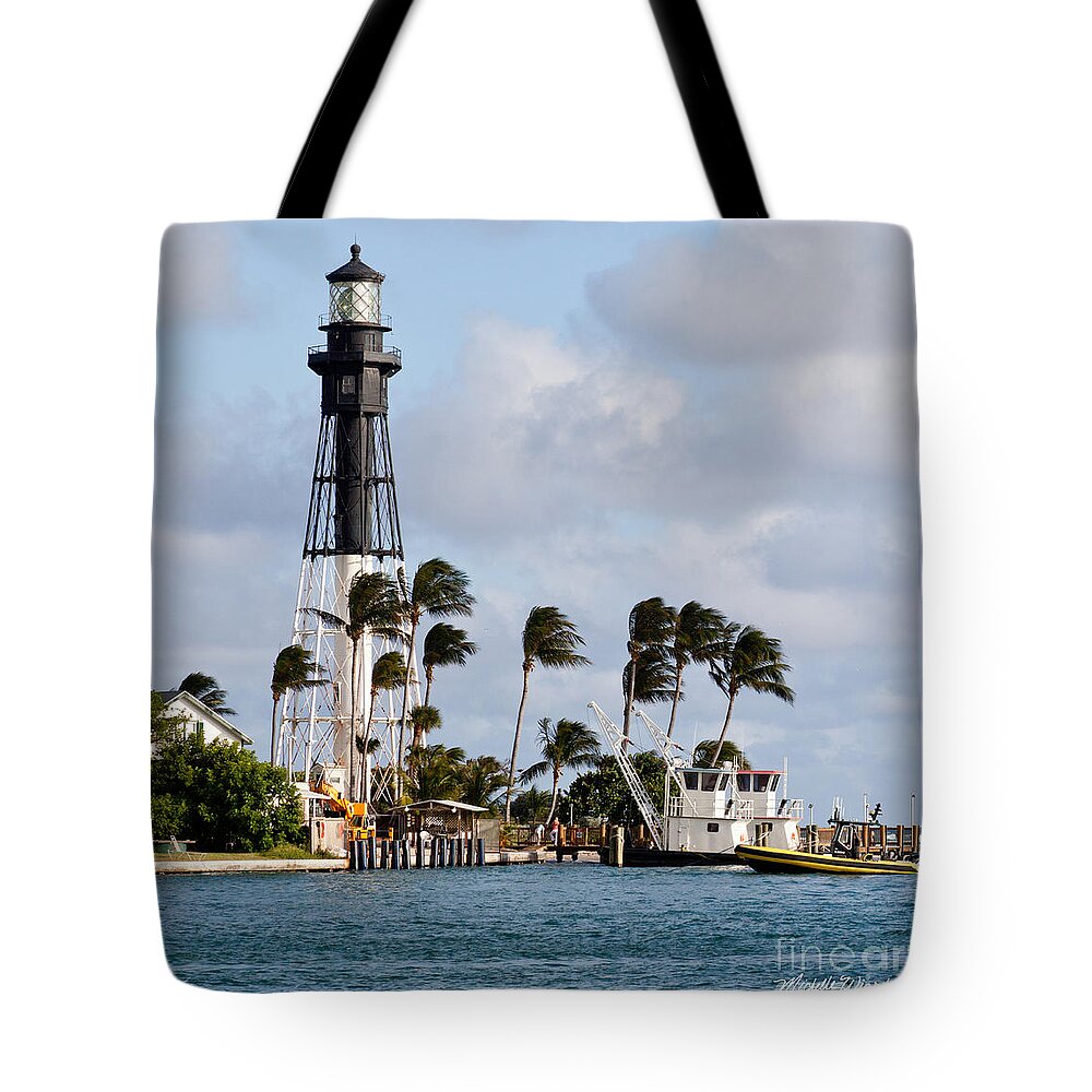 Hillsboro Inlet Lighthouse Tote Bag featuring the photograph Hillsboro Inlet Lighthouse by Michelle Constantine