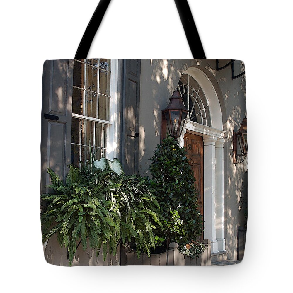 Charleston Tote Bag featuring the photograph Historic Home - Charleston by Suzanne Gaff