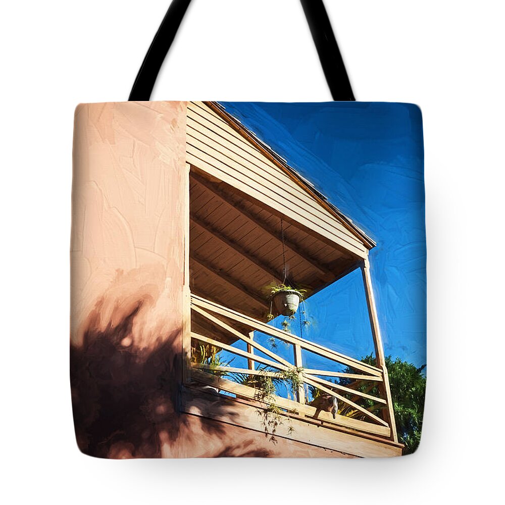 St. Augustine Tote Bag featuring the photograph Historic Homes of St Augustine Painted by Rich Franco
