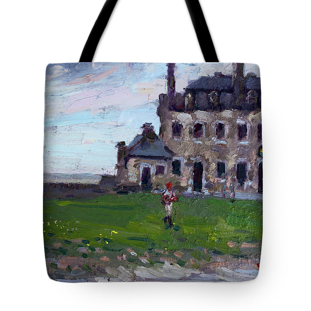 Historic Tote Bag featuring the painting Historic Old Fort Niagara by Ylli Haruni