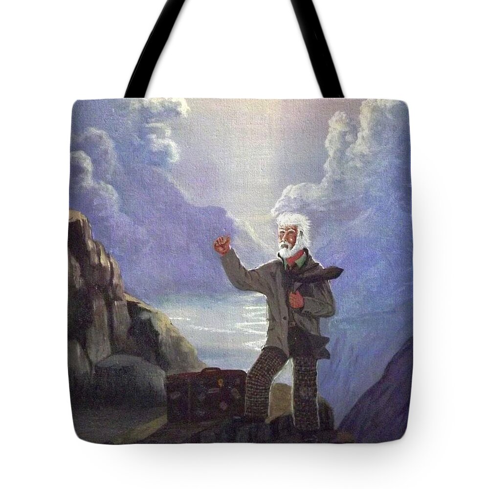 Inspirational Tote Bag featuring the painting Hitchhiker by Richard Faulkner