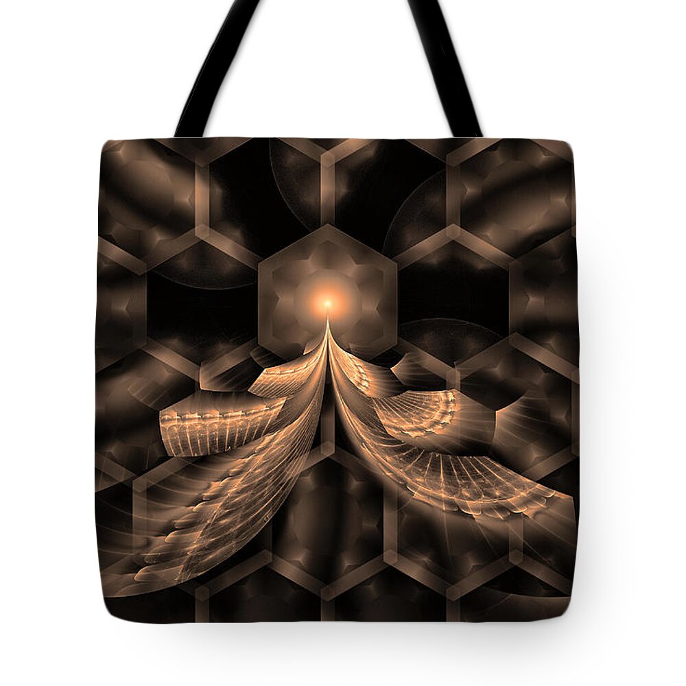 Fractal Tote Bag featuring the digital art Hive by Gary Blackman