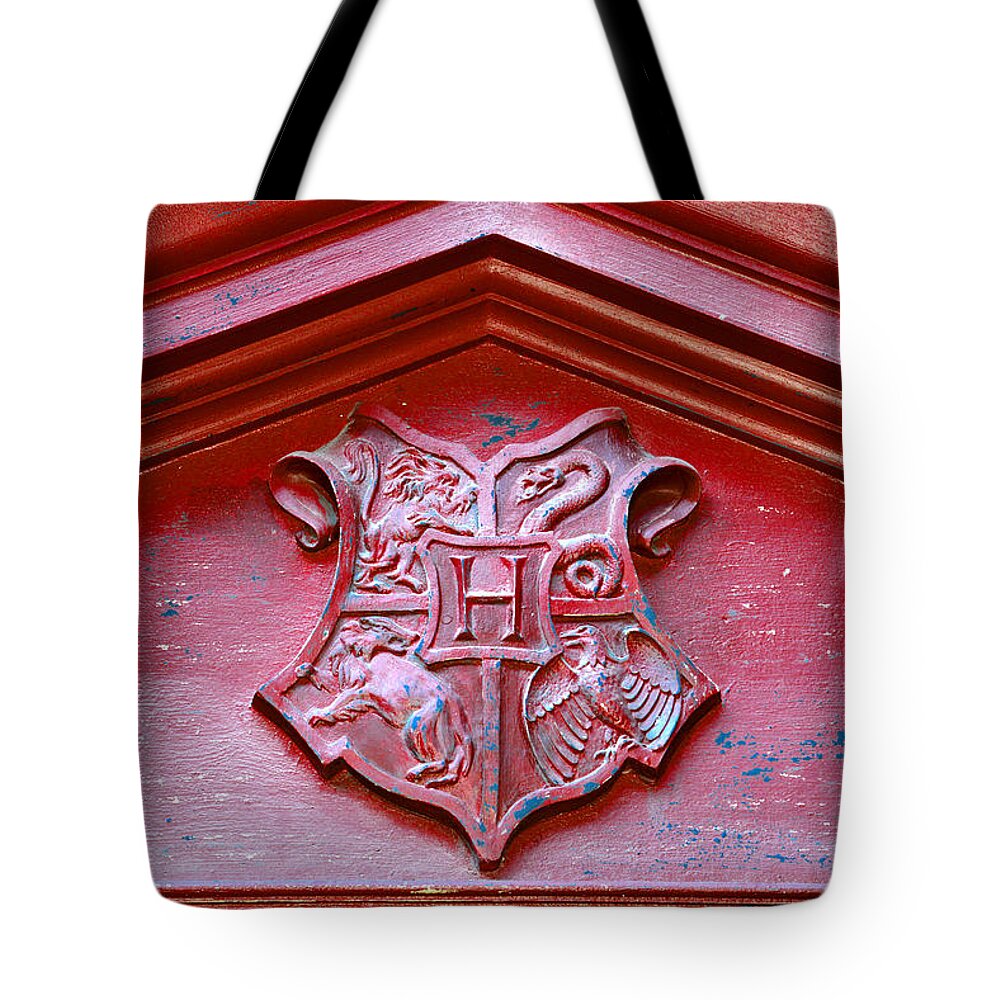 Hogwarts Crest Tote Bag featuring the photograph Hogwarts Crest by David Lee Thompson