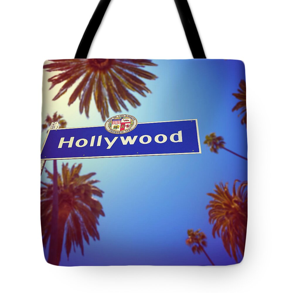 Hollywood Boulevard Tote Bag featuring the photograph Hollywood by Lpettet