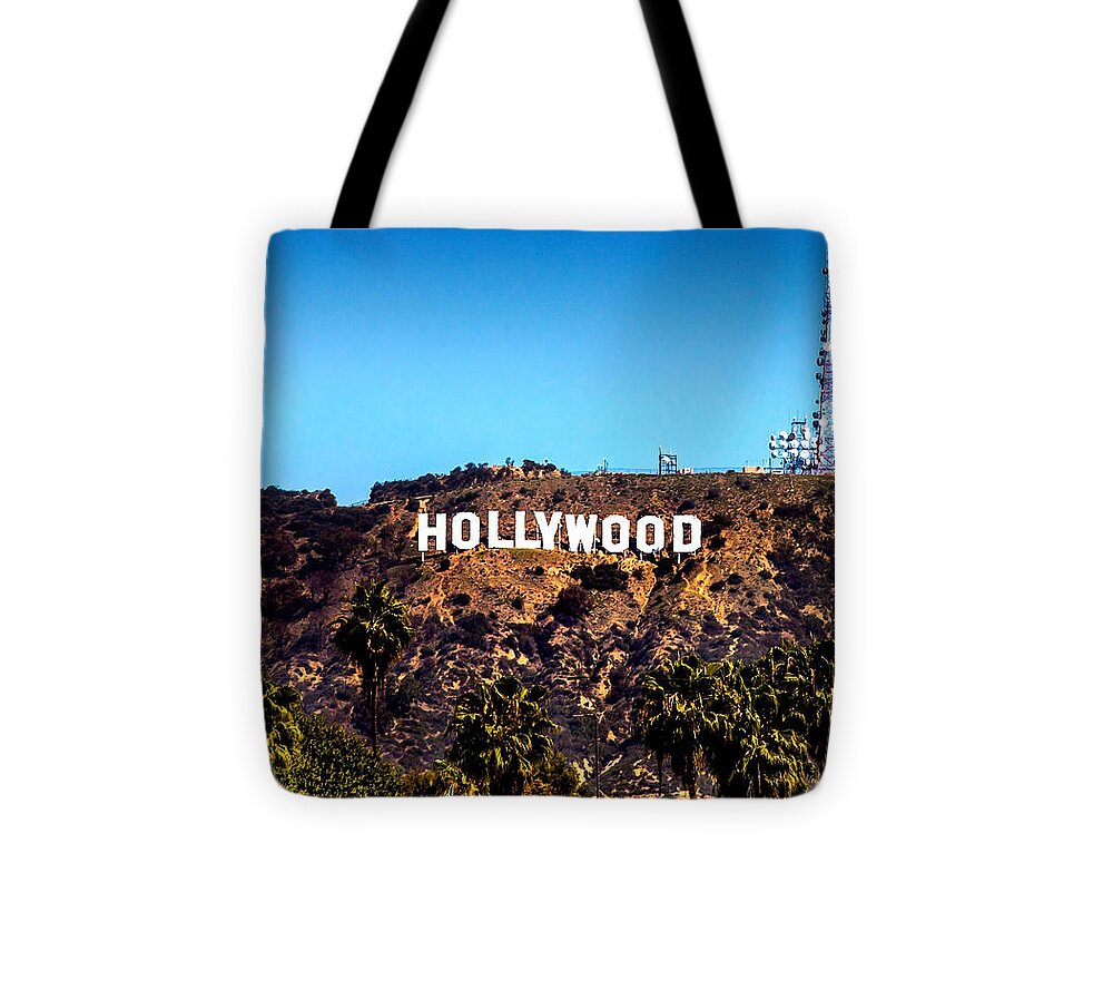 Hollywood Sign Tote Bag featuring the photograph Hollywood Sign by Az Jackson