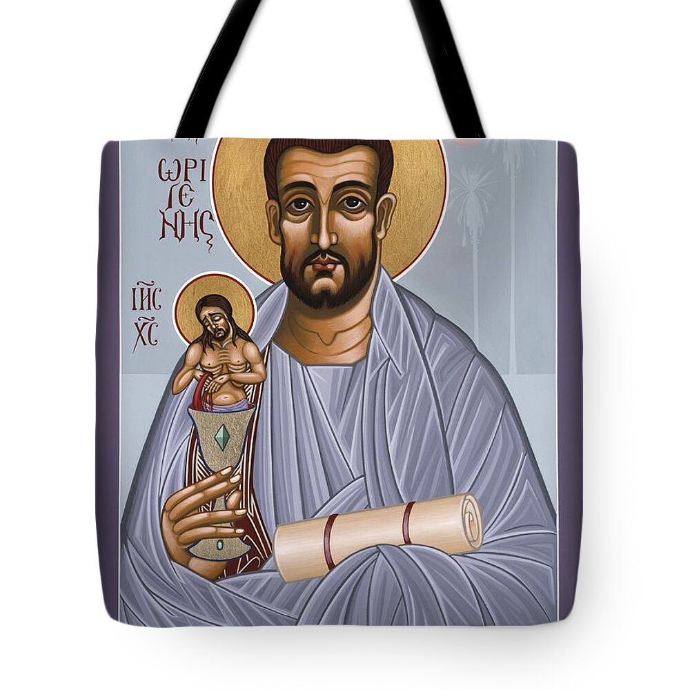 Holy Theologian Origen Tote Bag featuring the painting Holy Theologian Origen 112 by William Hart McNichols