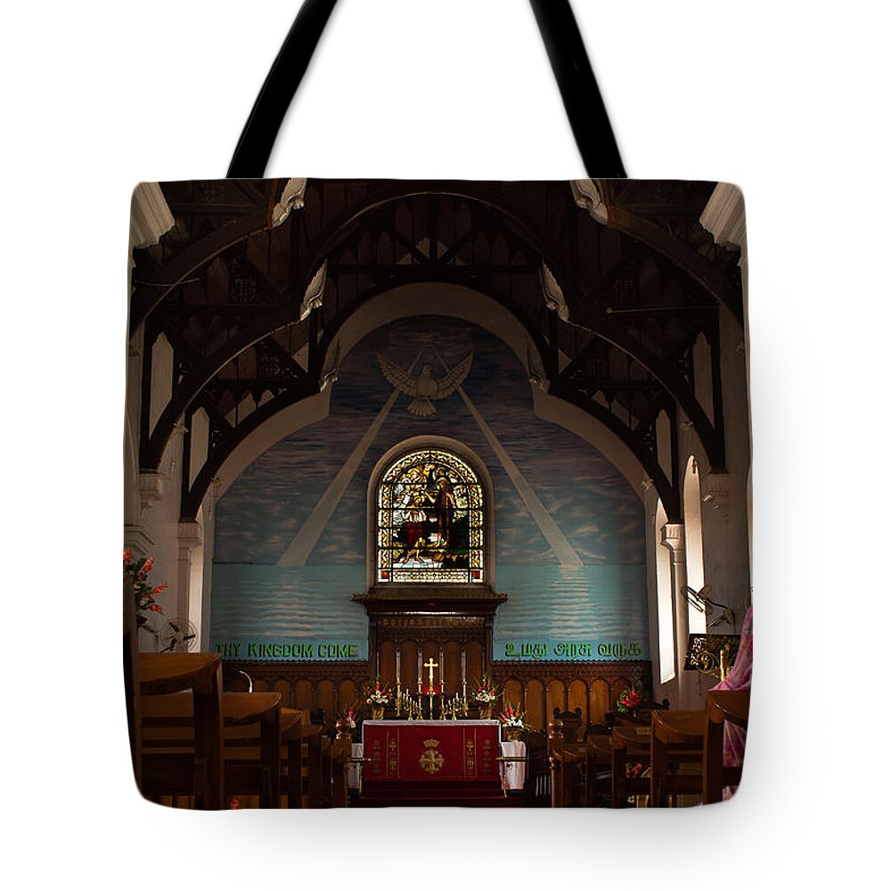 Holy Trinity Church Tote Bag featuring the photograph Holy Trinity Church Bangalore by SAURAVphoto Online Store
