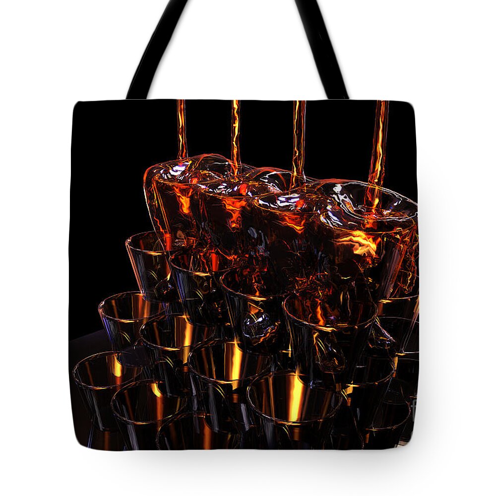 Food Tote Bag featuring the digital art Honey Flow by William Ladson