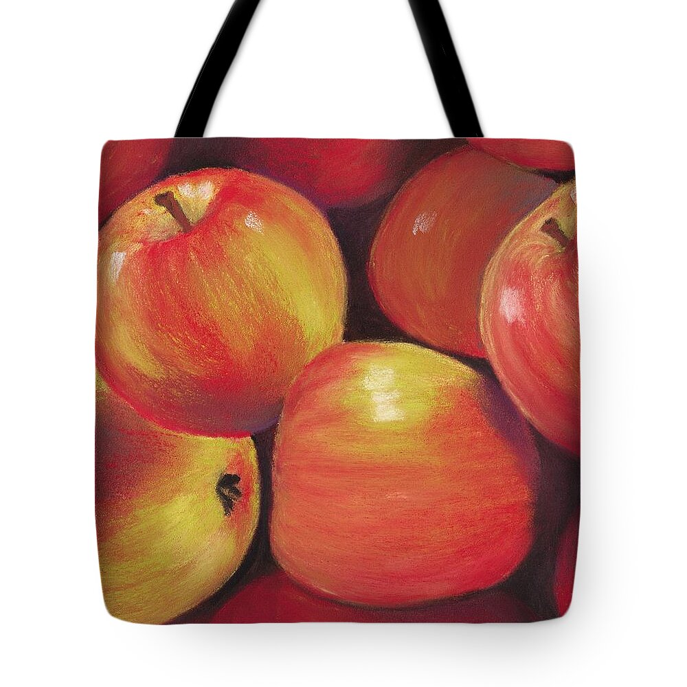 Malakhova Tote Bag featuring the painting Honeycrisp Apples by Anastasiya Malakhova
