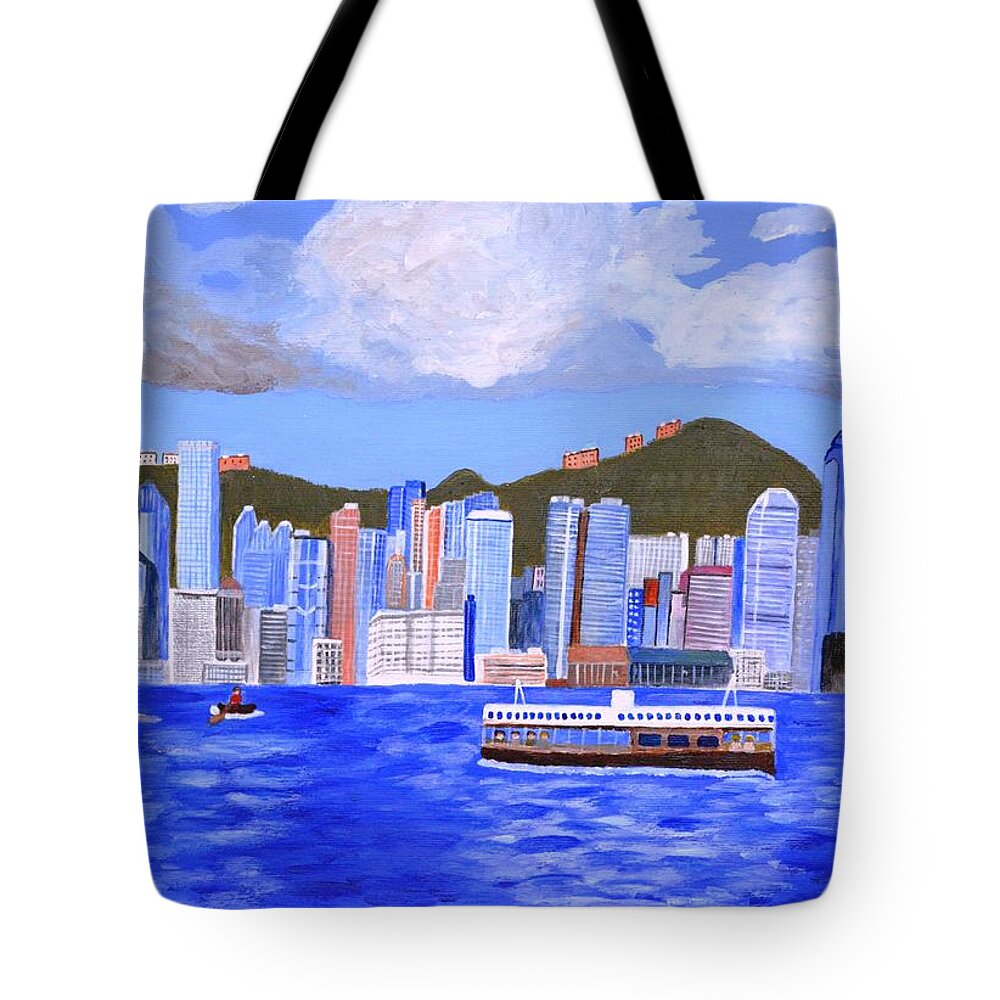Hong Kong Tote Bag featuring the painting Hong Kong by Magdalena Frohnsdorff