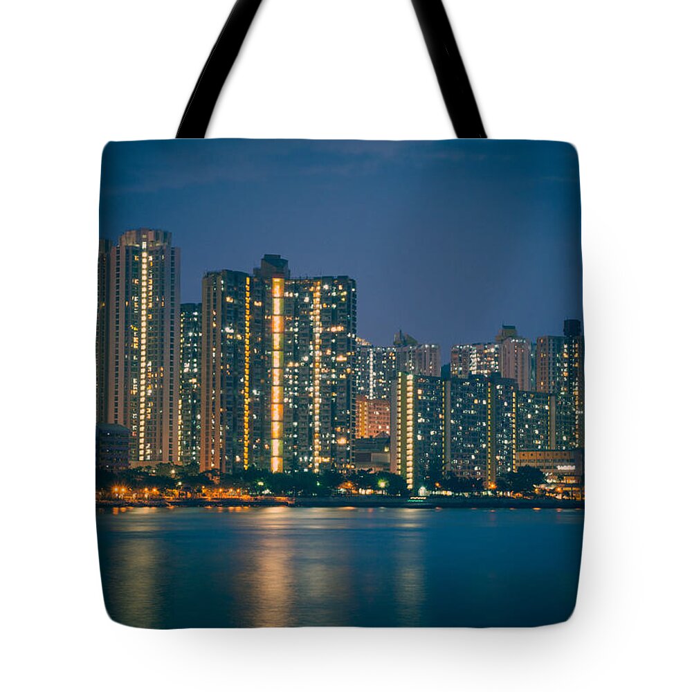 Residential District Tote Bag featuring the photograph Hong Kong Residential Area by Simon Li
