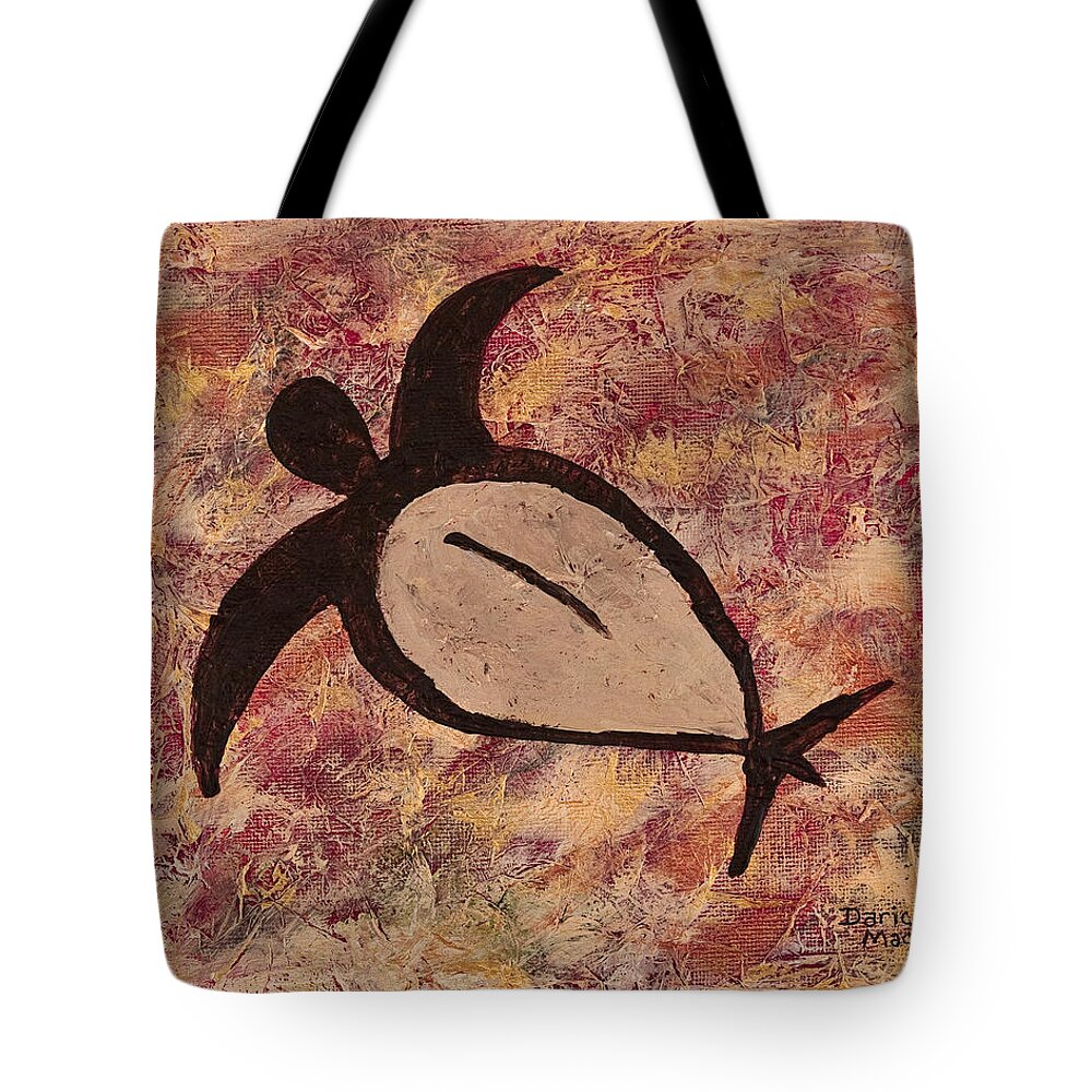 Sea Turtle Tote Bag featuring the painting Honu by Darice Machel McGuire