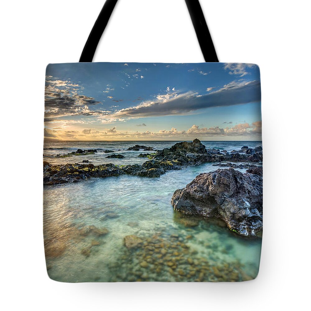Hookipa Tote Bag featuring the photograph Ho'okipa Sunset by Pierre Leclerc Photography