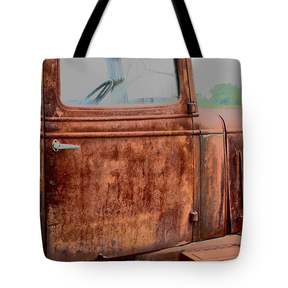 Old Truck Tote Bag featuring the photograph Hop In by Lynn Sprowl