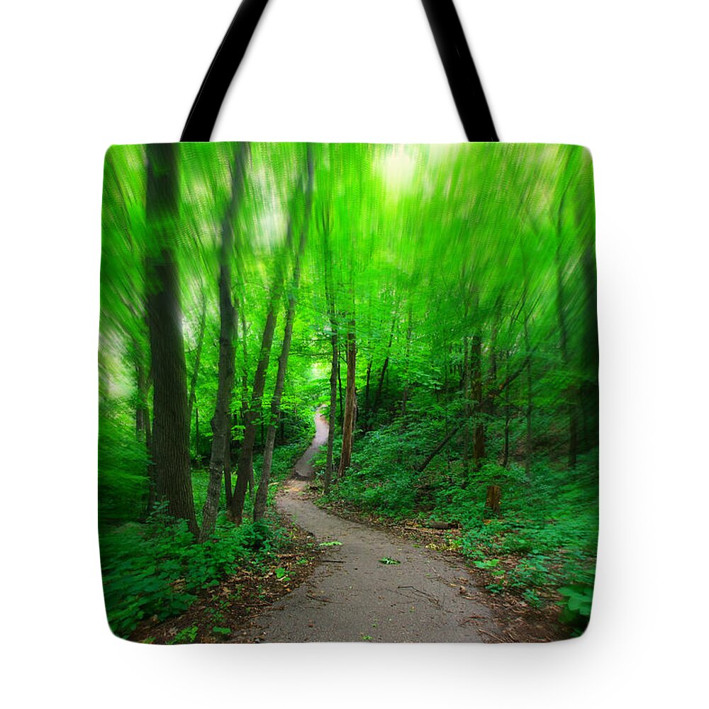 Woods Tote Bag featuring the photograph Hopkins Path by Amanda Stadther
