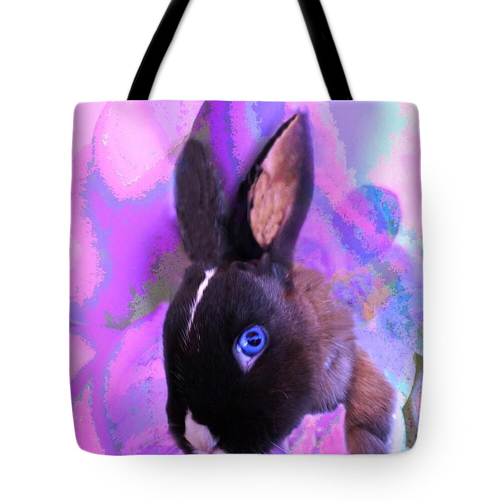 Hoppy Easter Tote Bag featuring the painting Hoppy Easter by Mike Breau