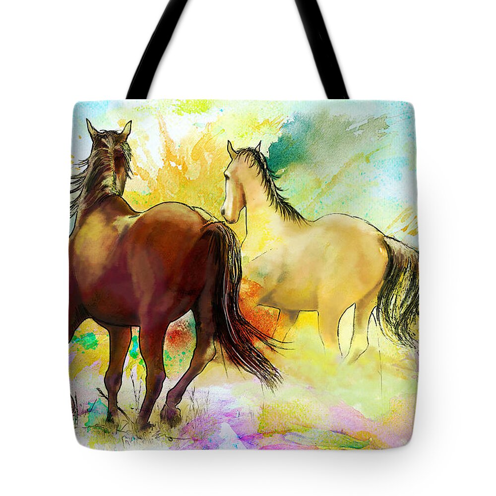 Horse Tote Bag featuring the painting Horse paintings 009 by Catf