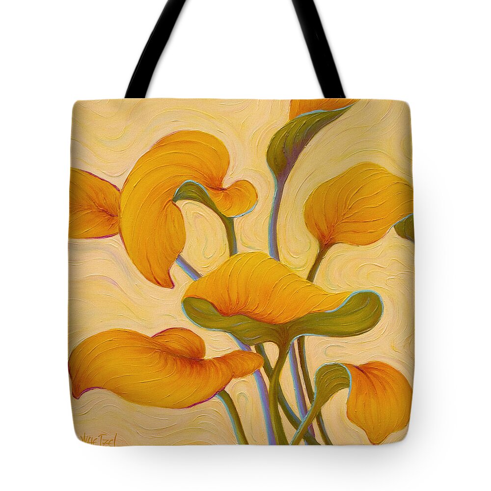 Hosta Tote Bag featuring the painting Hosta Hoofin' by Sandi Whetzel