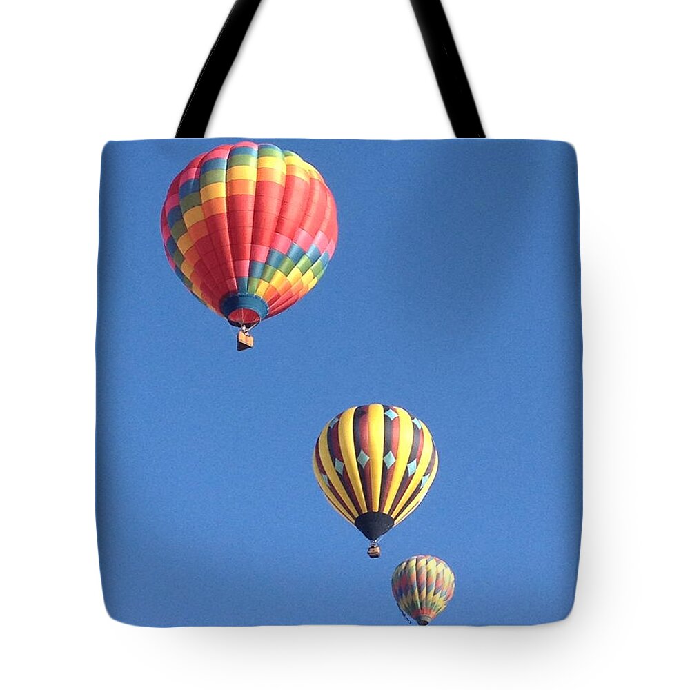 Children's Bedroom Art Tote Bag featuring the photograph Hot Air Balloons 2 by Jacklyn Duryea Fraizer