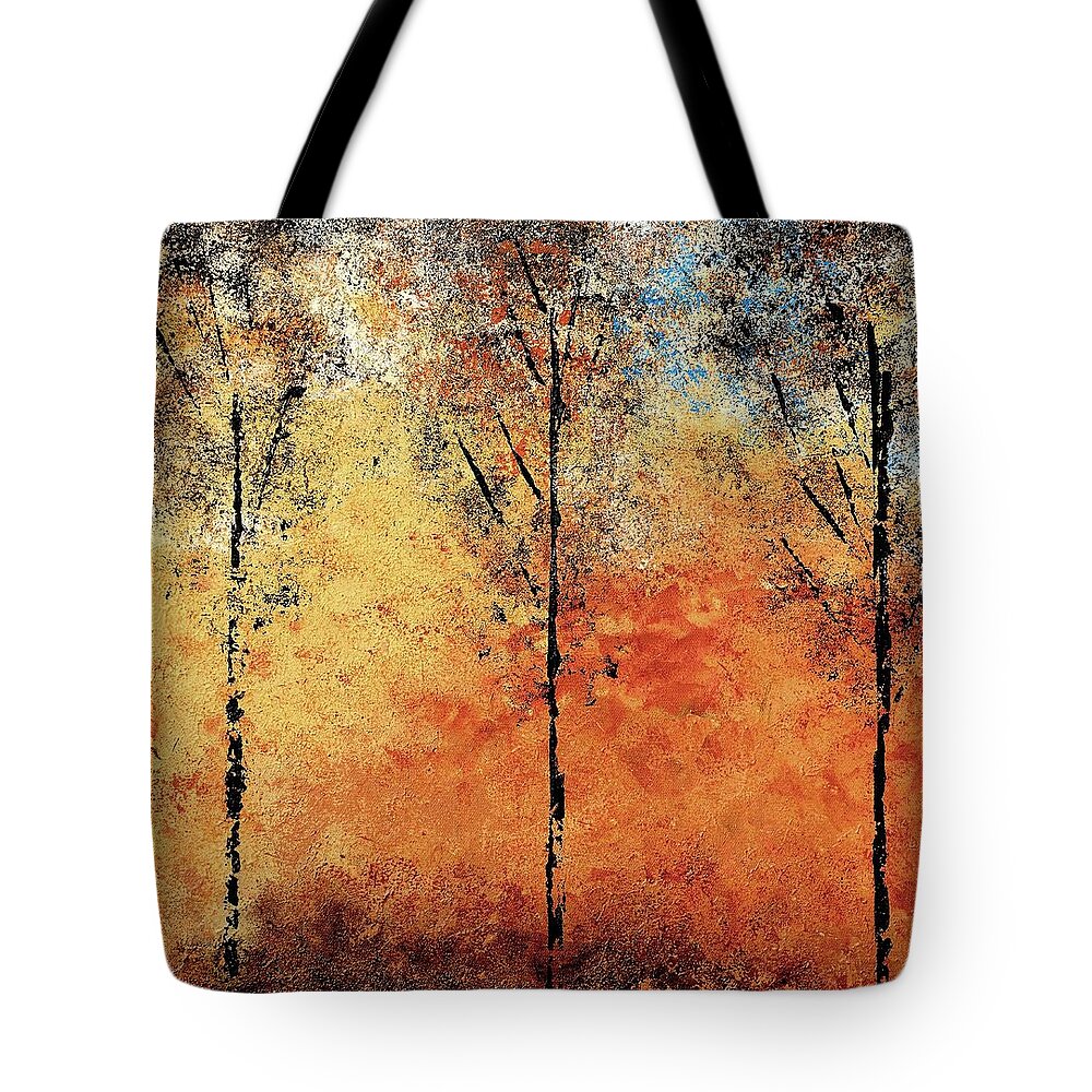 Hot Tote Bag featuring the painting Hot Hillside by Linda Bailey