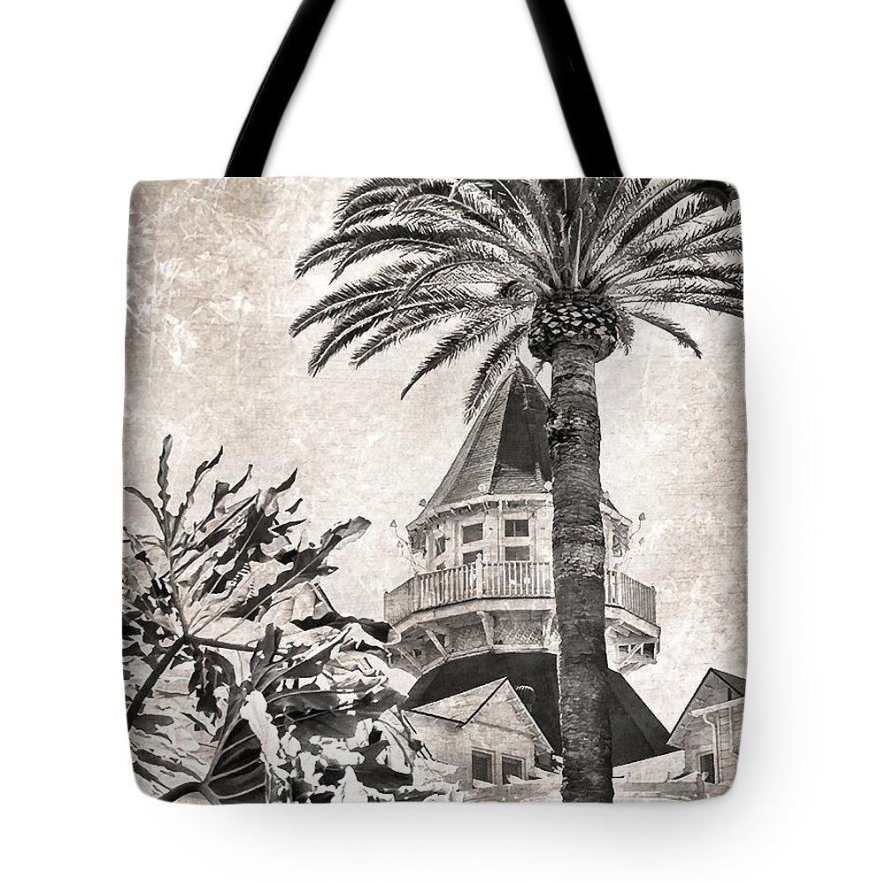 San Diego Tote Bag featuring the photograph Hotel del Coronado by Peggy Hughes