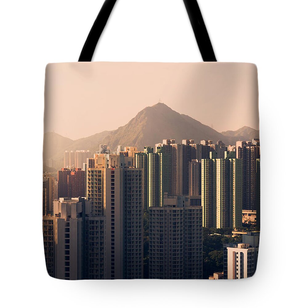 Built Structure Tote Bag featuring the photograph Housing Estates At Afternoon by Simon Li
