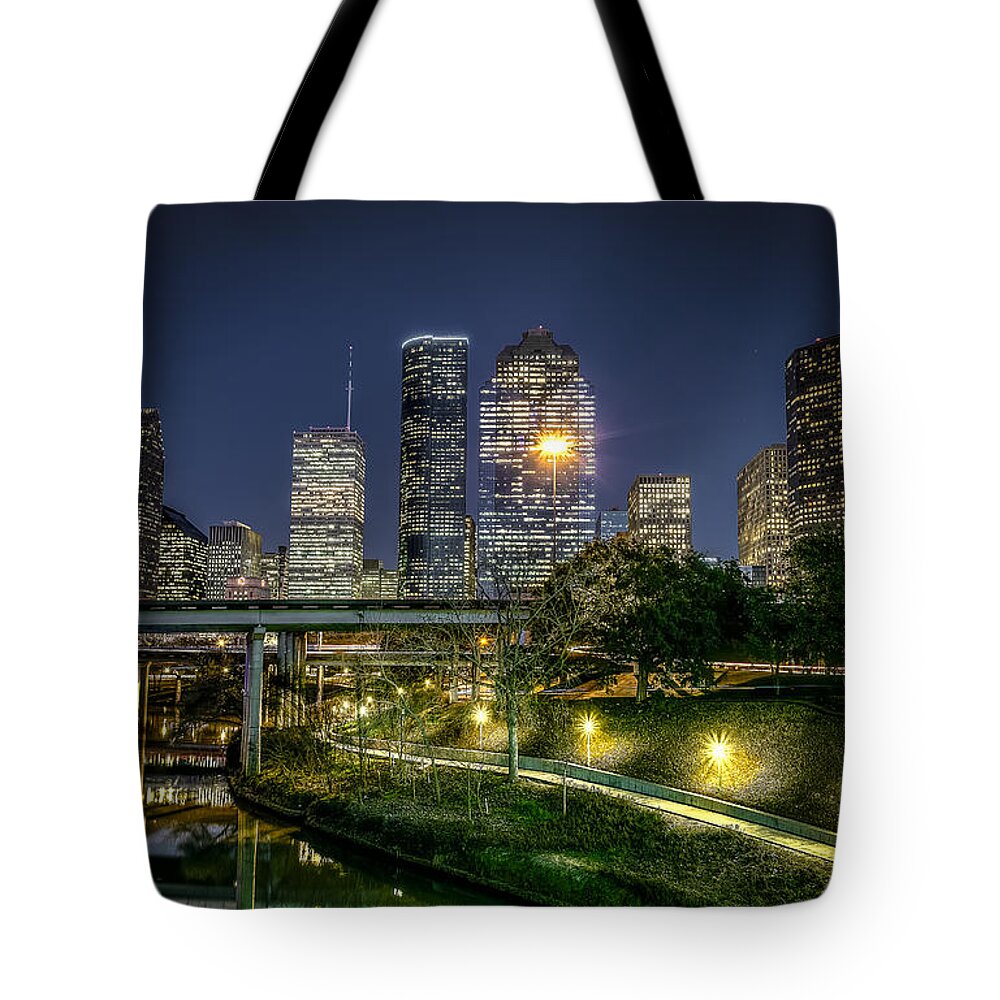 Houston On The Bayou Tote Bag featuring the photograph Houston on the Bayou by David Morefield