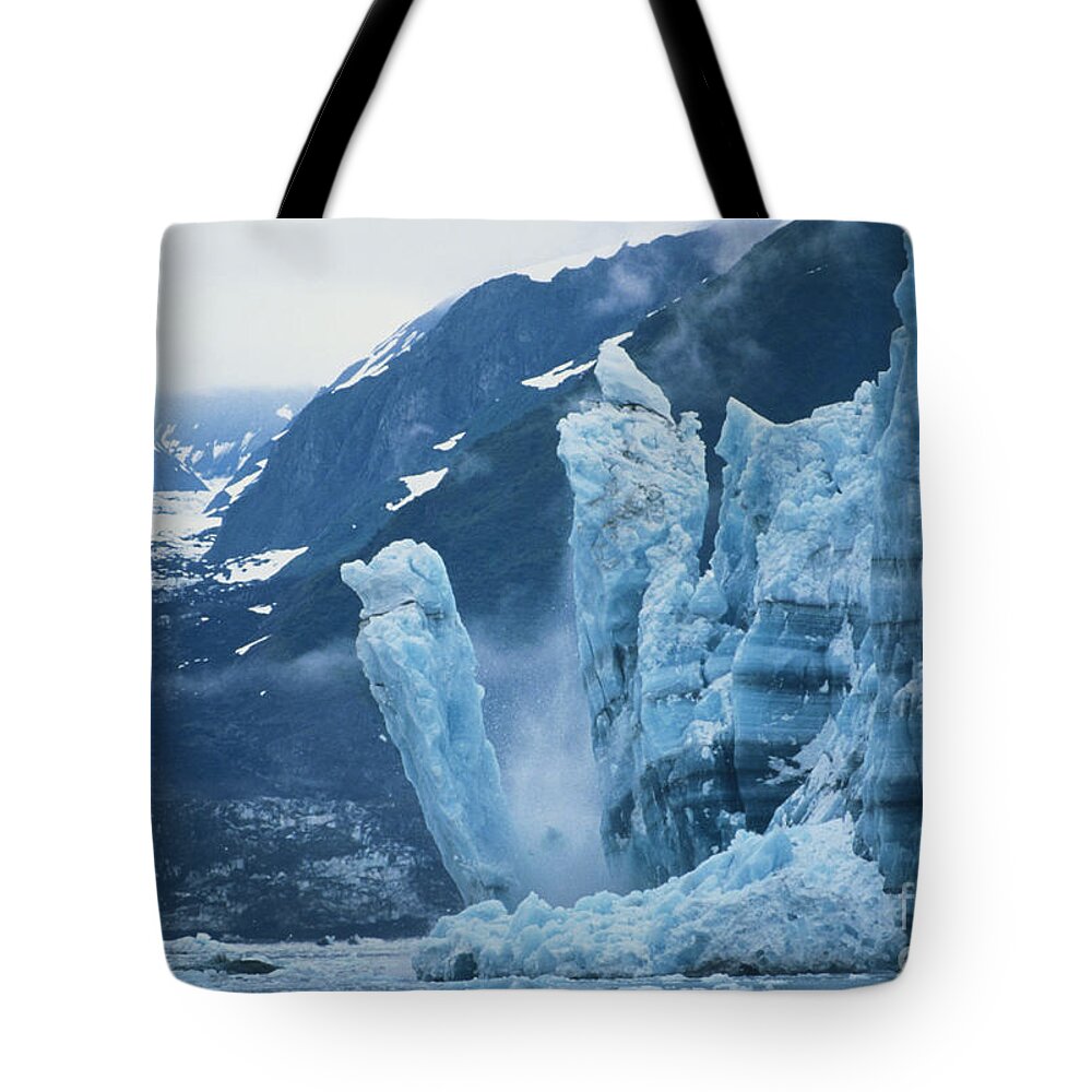 Glacier Tote Bag featuring the photograph Hubbard Glacier, Calving by Mark Newman