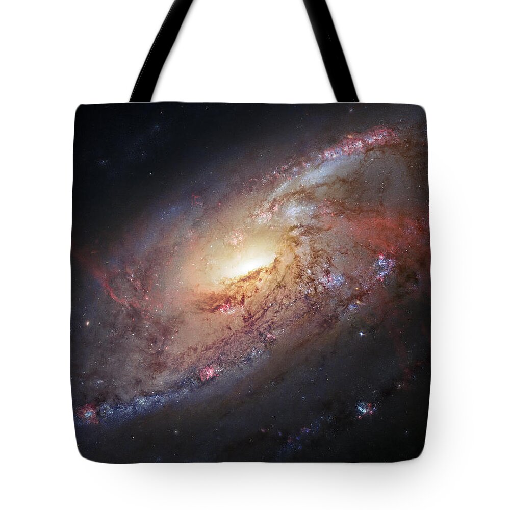 3scape Tote Bag featuring the photograph Hubble view of M 106 by Adam Romanowicz