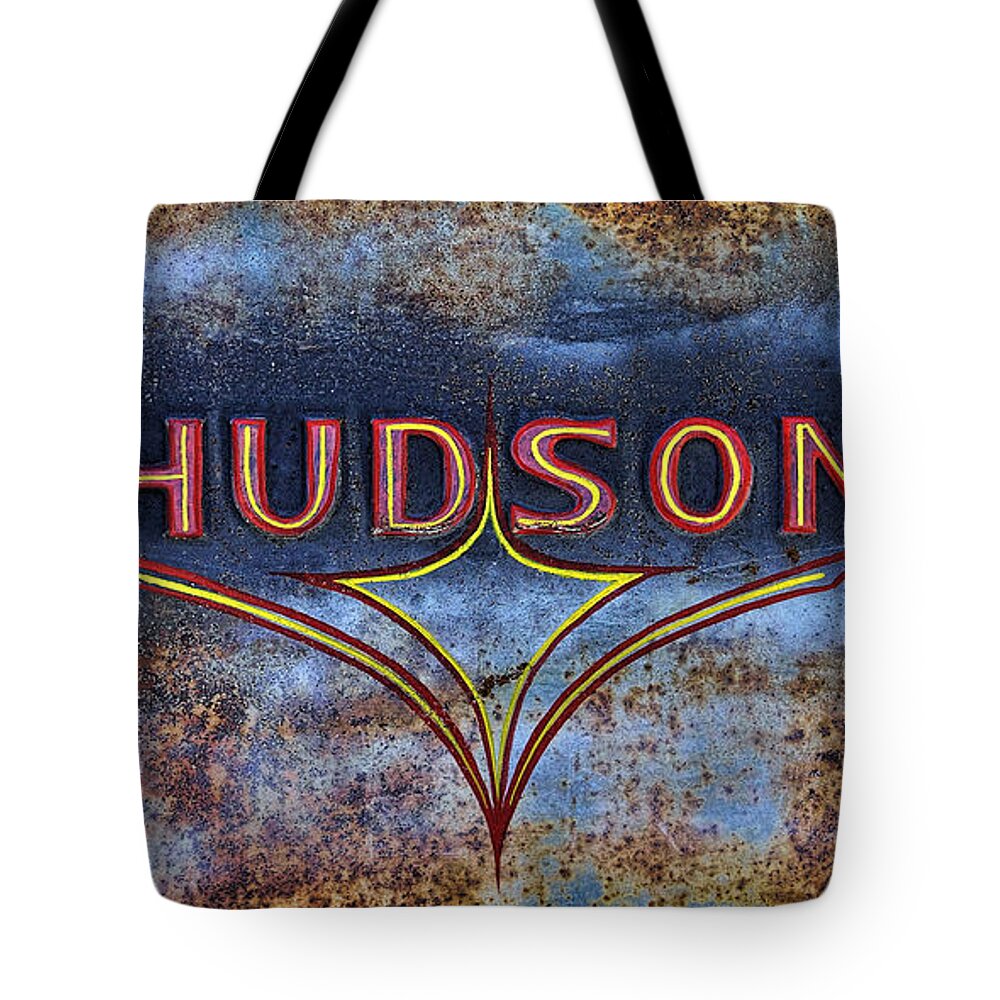 Hudson Tote Bag featuring the photograph Hudson Truck Tailgate by Alan Hutchins