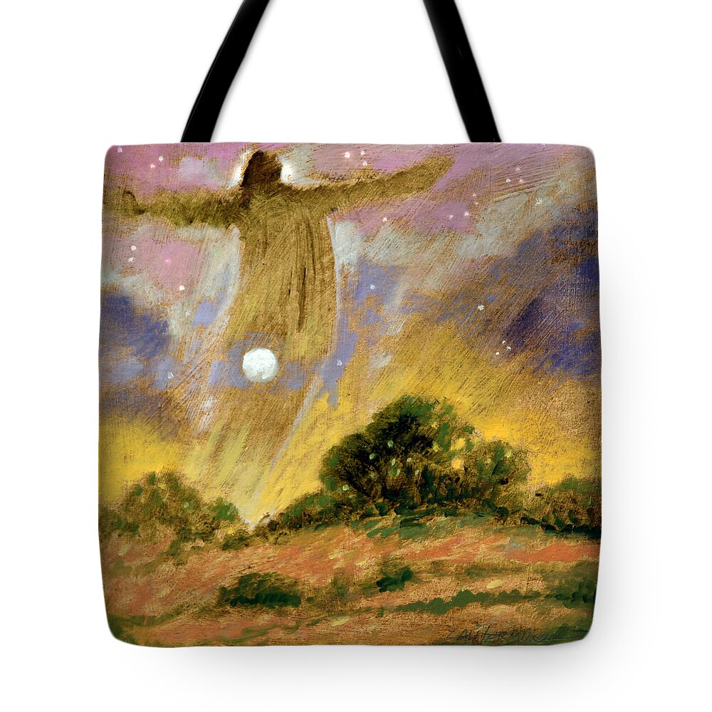 Spirit Tote Bag featuring the painting Human Spirit by John Lautermilch