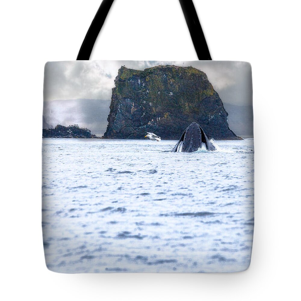 Canada Tote Bag featuring the photograph Humbpack Whale by Perla Copernik