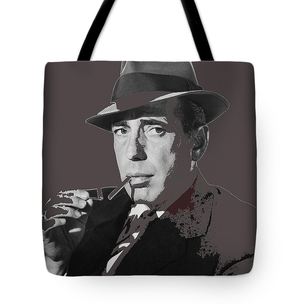 Humphrey Bogart In Publicity Shot For Film Noir Dead Reckoning 1947 Tote Bag featuring the photograph Humphrey Bogart in publicity shot for film noir Dead Reckoning 1947-2014 by David Lee Guss