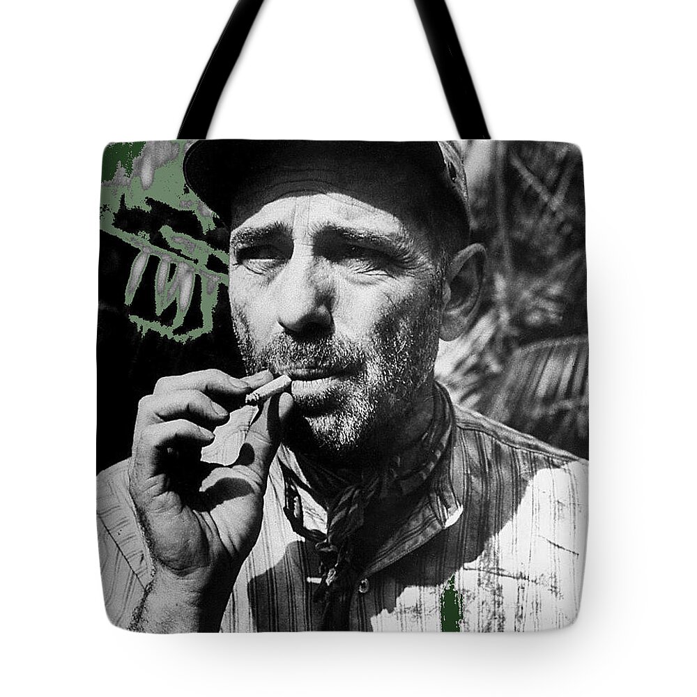 Humphrey Bogart The African Queen Belgian Congo Africa 1951 Tote Bag featuring the photograph Humphrey Bogart The African Queen Belgian Congo Africa 1951-2014 by David Lee Guss