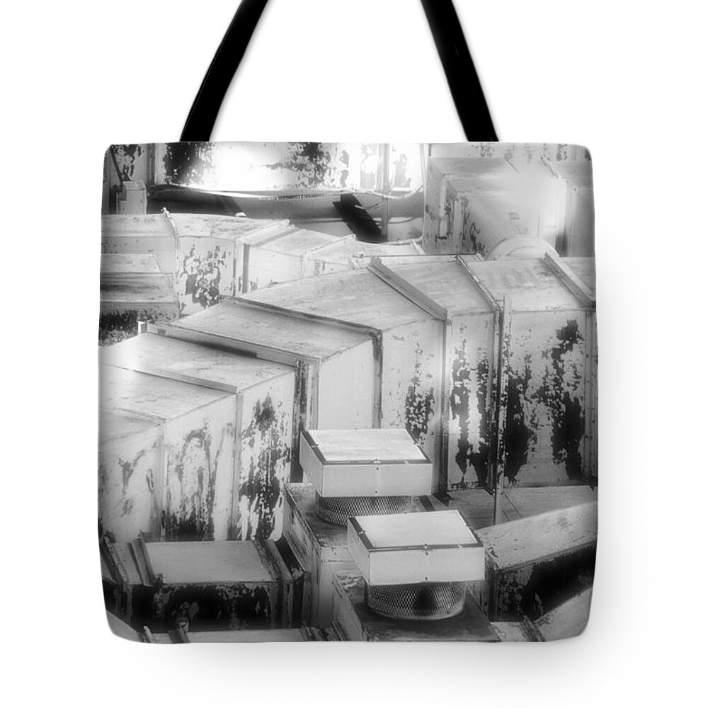 Newel Hunter Tote Bag featuring the photograph Hvac by Newel Hunter
