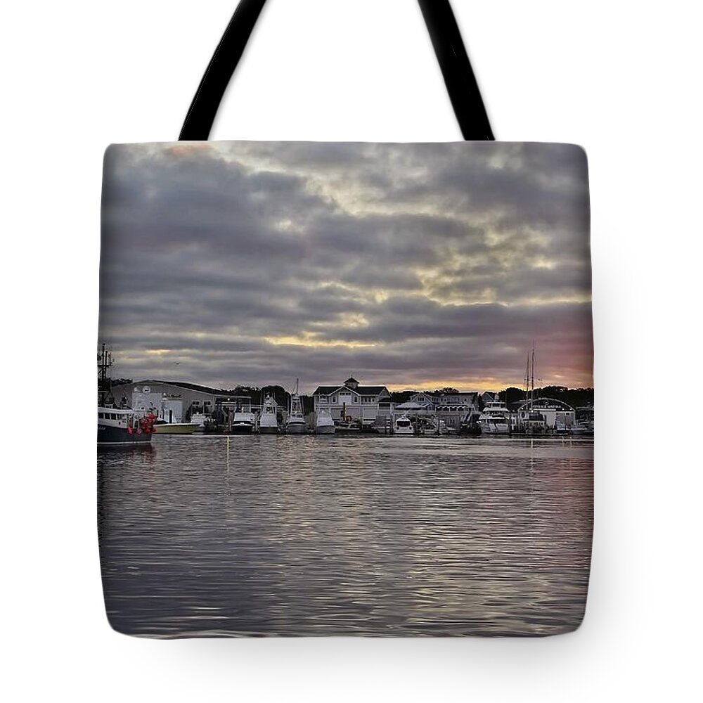 Massachusetts Tote Bag featuring the photograph Hyannis Sunrise by Karin Pinkham