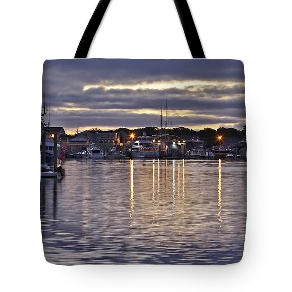 Massachusetts Tote Bag featuring the photograph Hyannis Sunset by Karin Pinkham