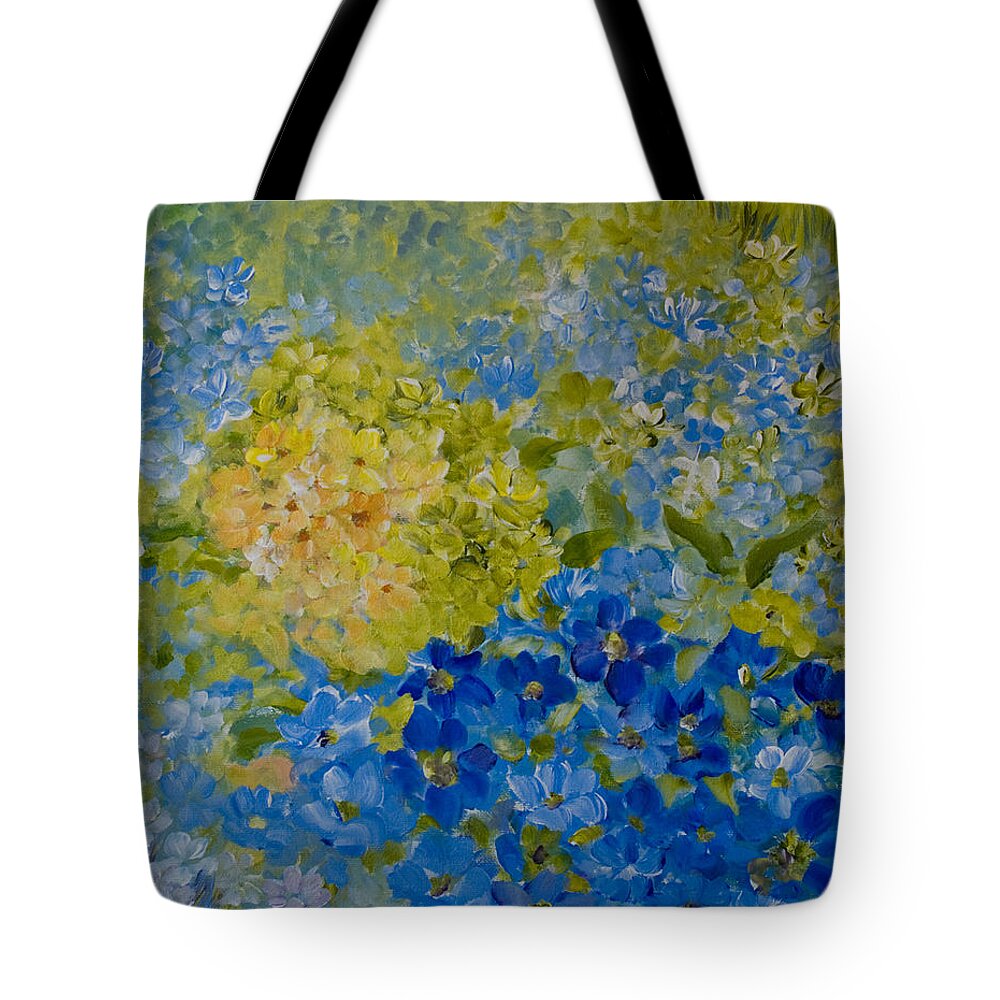 Hydrangea Tote Bag featuring the painting Hydrangeas by Jo Smoley