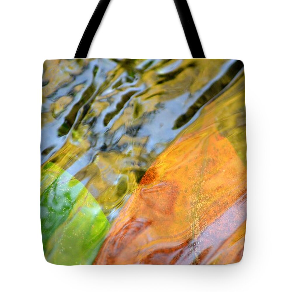 Leaves Tote Bag featuring the photograph Hydrodynamic Duo by Laureen Murtha Menzl