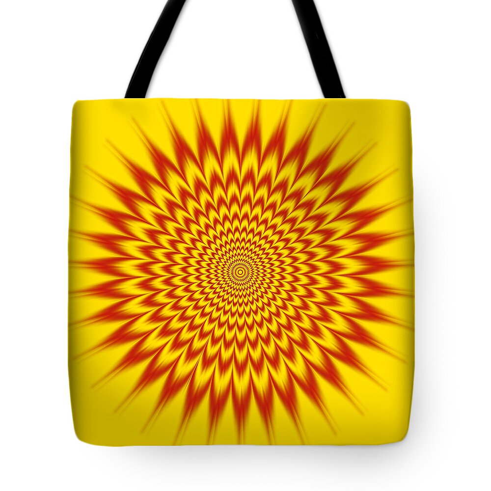 Vibrating Tote Bag featuring the painting Hypnotic Vibes by Gianni Sarcone