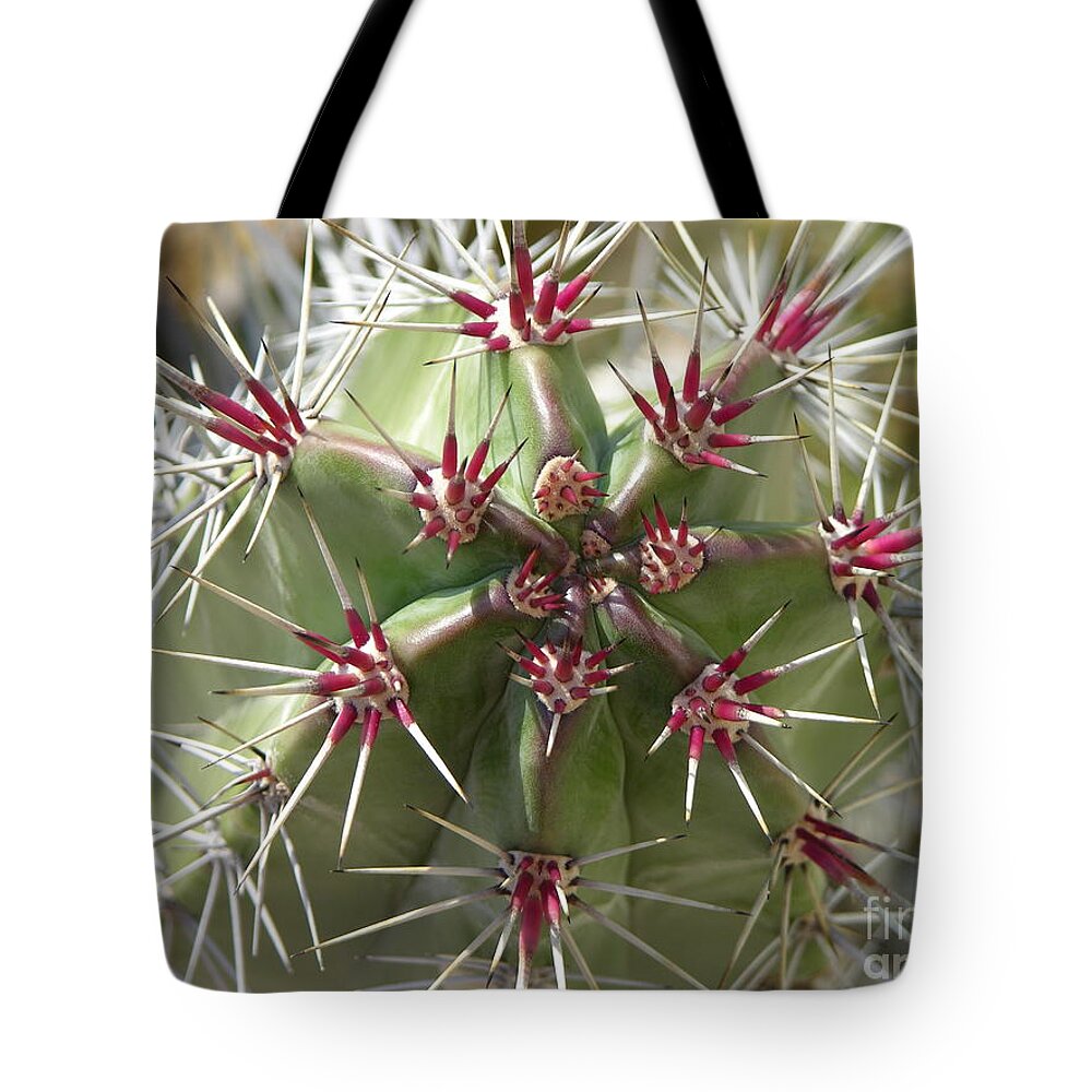 Cactus Tote Bag featuring the photograph I Get the Point by Mariarosa Rockefeller
