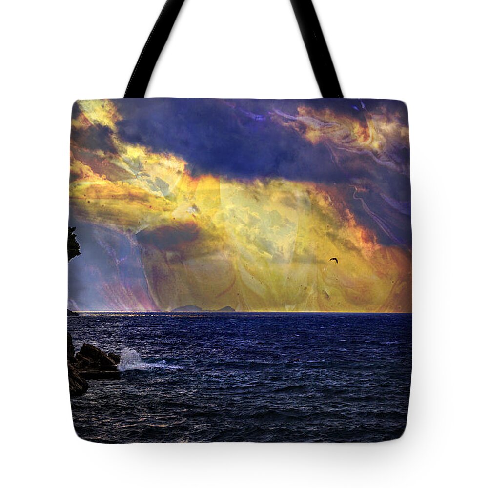 Dubrovnic Tote Bag featuring the photograph I Have Seen Fire and I Have Seen Rain by Madeline Ellis